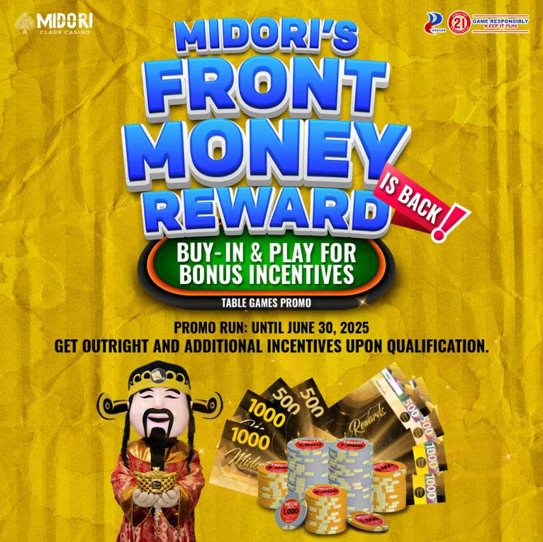 Midori Front Money Reward – Get more when you play!